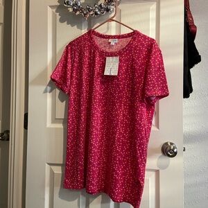 LuLaRoe LIV bright pink Floral Top